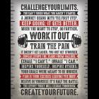 US Schild Work it out-Train the Pain